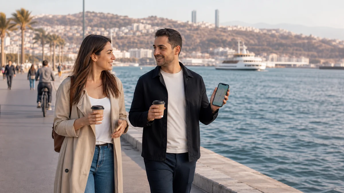 İzmir yeni insanlarla tanışmak için sakin rota