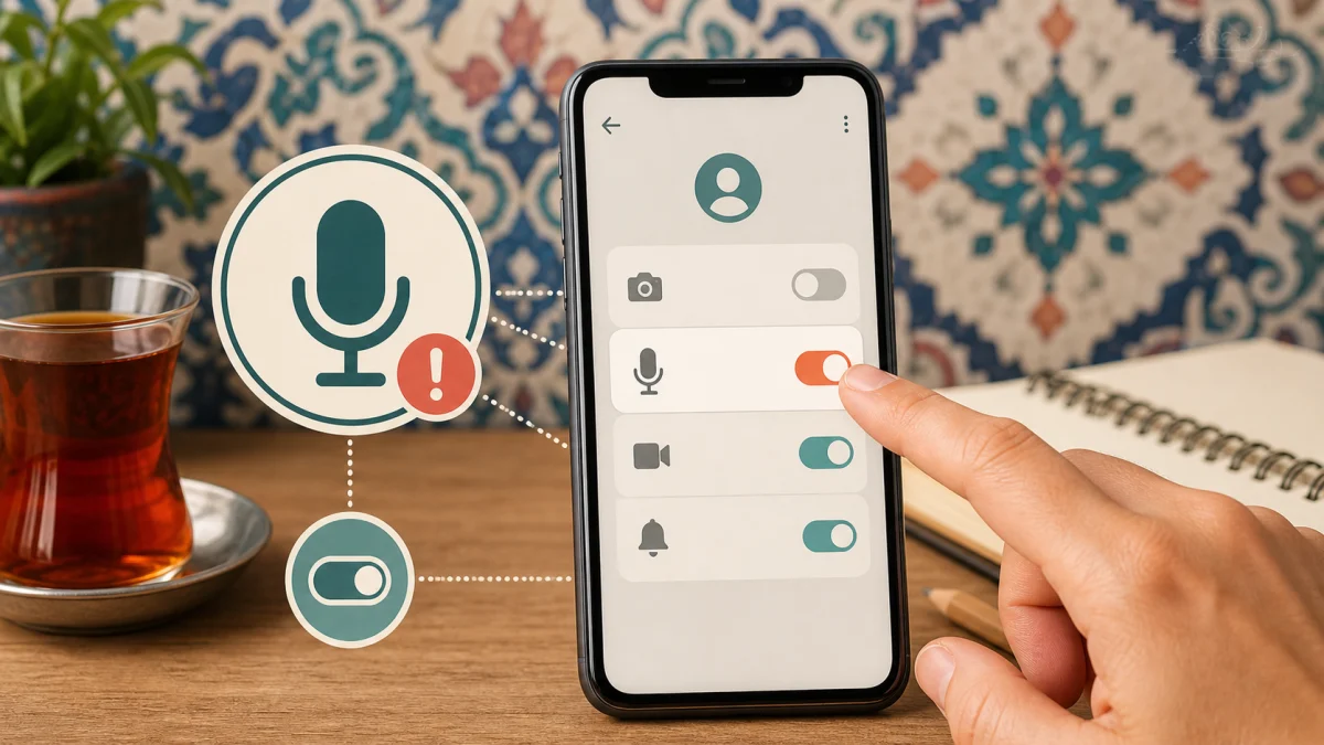 Mobil görüntülü sohbette mikrofon izni neden çalışmaz?