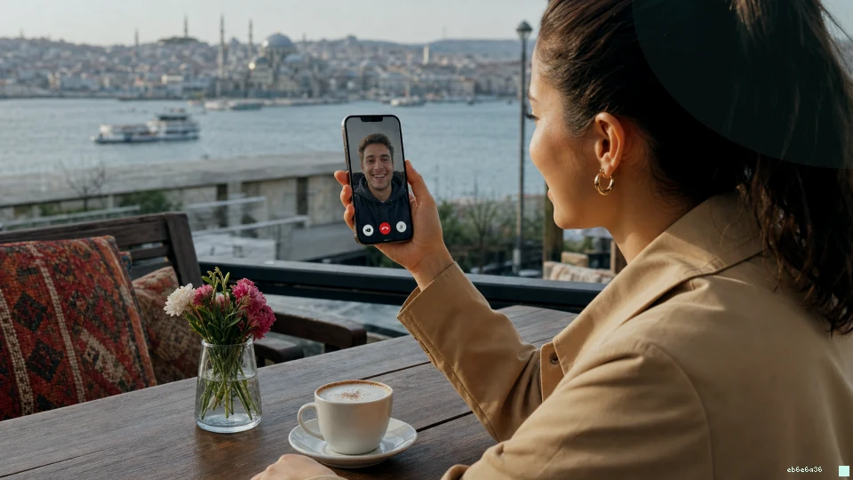 Telefonda görüntülü sohbet ederken arka plan nasıl seçilir? için ek açıklayıcı görsel