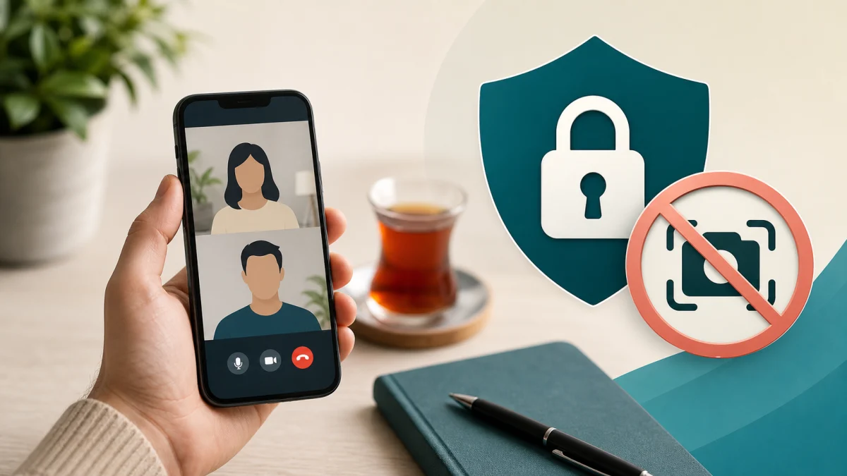 Telefonda görüntülü sohbet ederken ekran görüntüsü riski var mı?